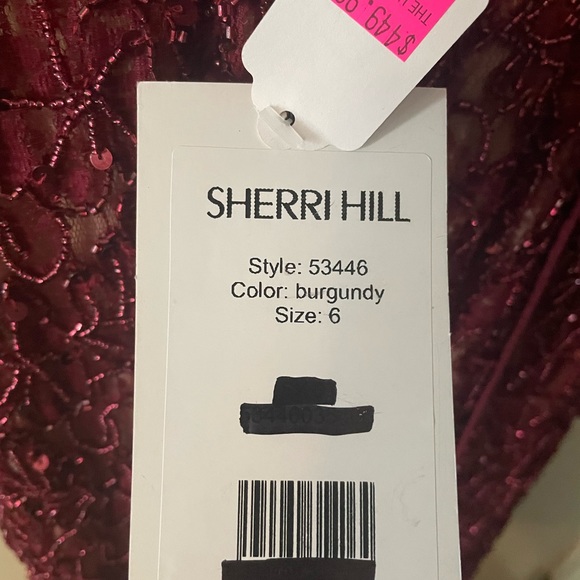 Sherri Hill 53446 Prom Dress - Burgundy Red Size 6 NWT - Stunning! - Picture 4 of 6